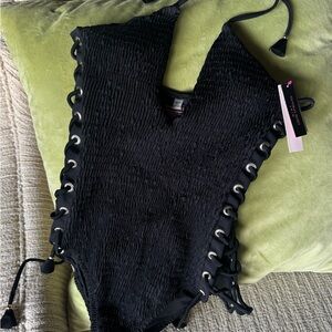 Victoria’s Secret One Piece Sexy Lace-Up Swimsuit NWT
